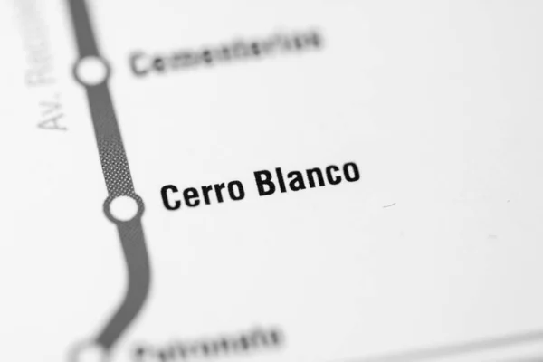 Estación Cerro Blanco Mapa Del Metro Santiago — Foto de Stock