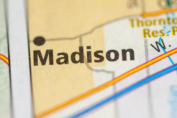 麦迪逊Madison 阿拉巴马美国地图 — 图库照片