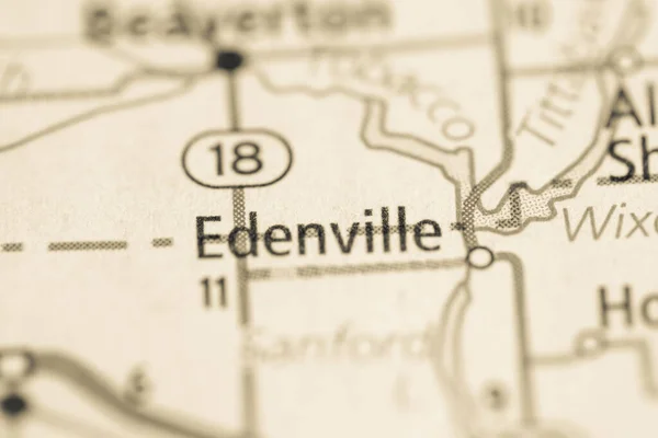 Edenville Michigan Eua Mapa — Fotografia de Stock