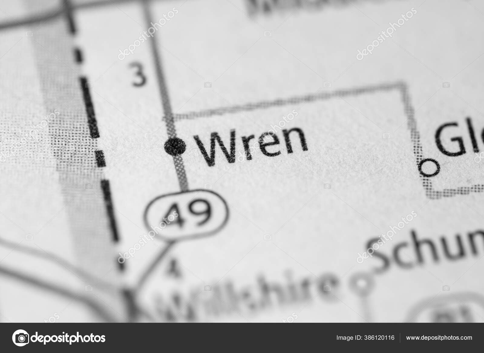 Wren Ohio Usa Map — Stock Photo © aliceinwonderland2020 386120116