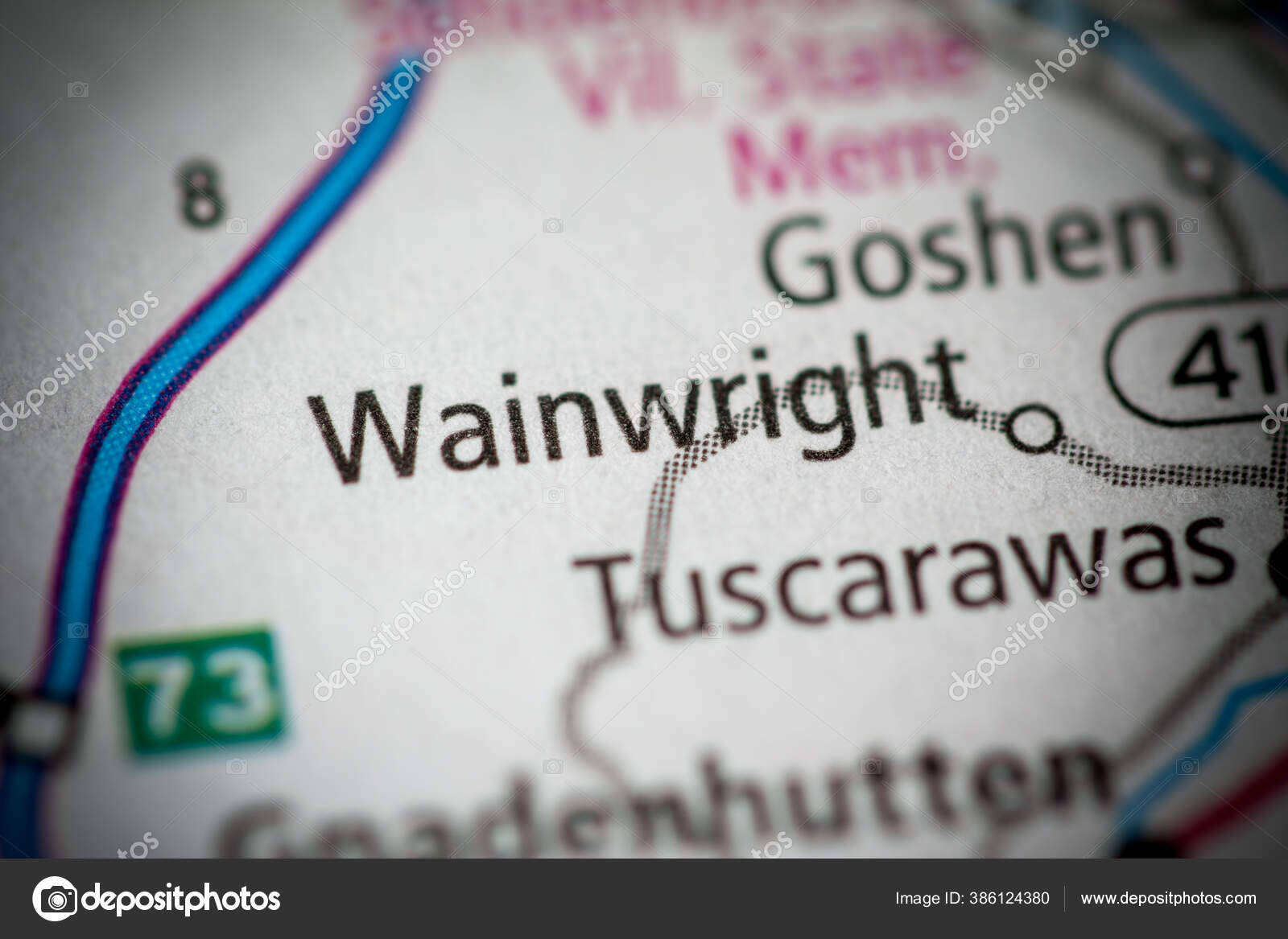 Wainwright Ohio Mapa Usa fotografía de stock © aliceinwonderland2020