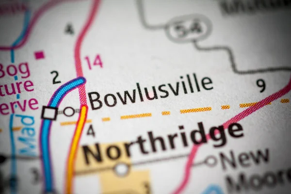 Bowlusville Ohio Abd Haritası — Stok fotoğraf