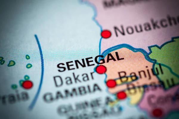 Senegal Geogrphy Concepto Close Shot — Foto de Stock