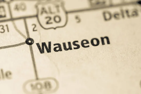 Wauseon Ohio Eua Mapa — Fotografia de Stock