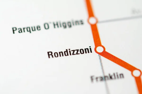 Rondizzoni Station Santiago Metro Map — Stock Photo, Image
