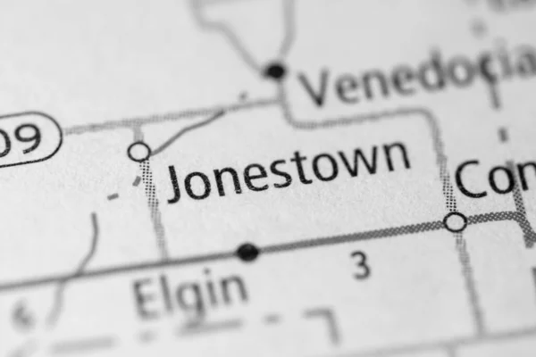 Jonestown Ohio Eua Mapa — Fotografia de Stock