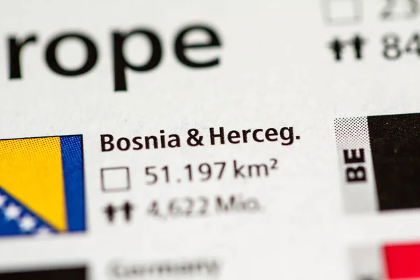 Bosna Hercegovina Geografický Koncept Uzavírá Záběr — Stock fotografie