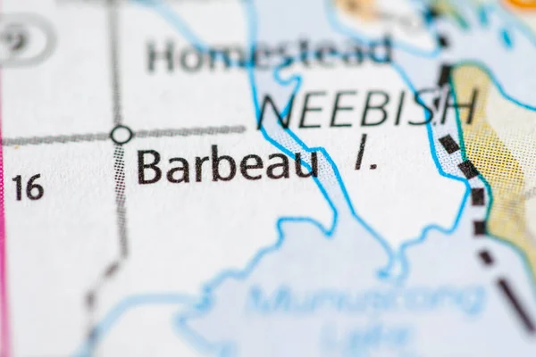 Barbeau Michigan Eua Mapa — Fotografia de Stock