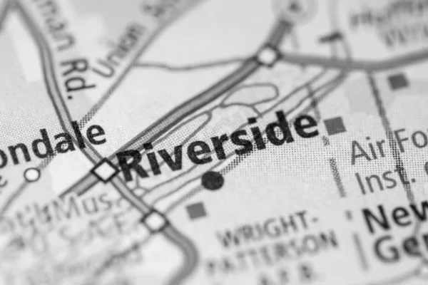 Close Mapa Riverside Ohio Estados Unidos — Fotografia de Stock