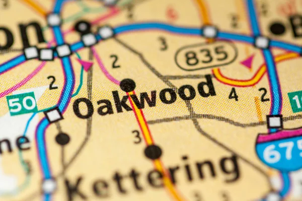 Oakwood Ohio Eua Mapa — Fotografia de Stock