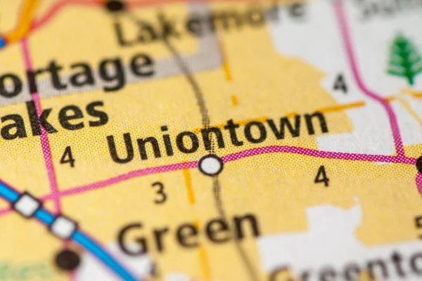Uniontown Ohio Mapa Usa — Foto de Stock