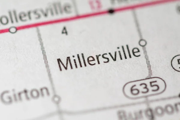 Міллерсвілл Огайо Карта Сша — стокове фото