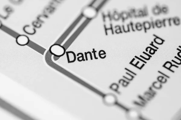 Dante Station Strasbourg Metro Map — Stock Photo, Image