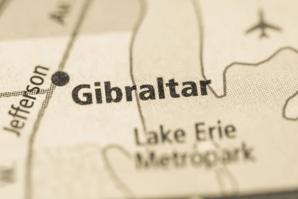 Гібралтар Мічиган Карта Сша — стокове фото