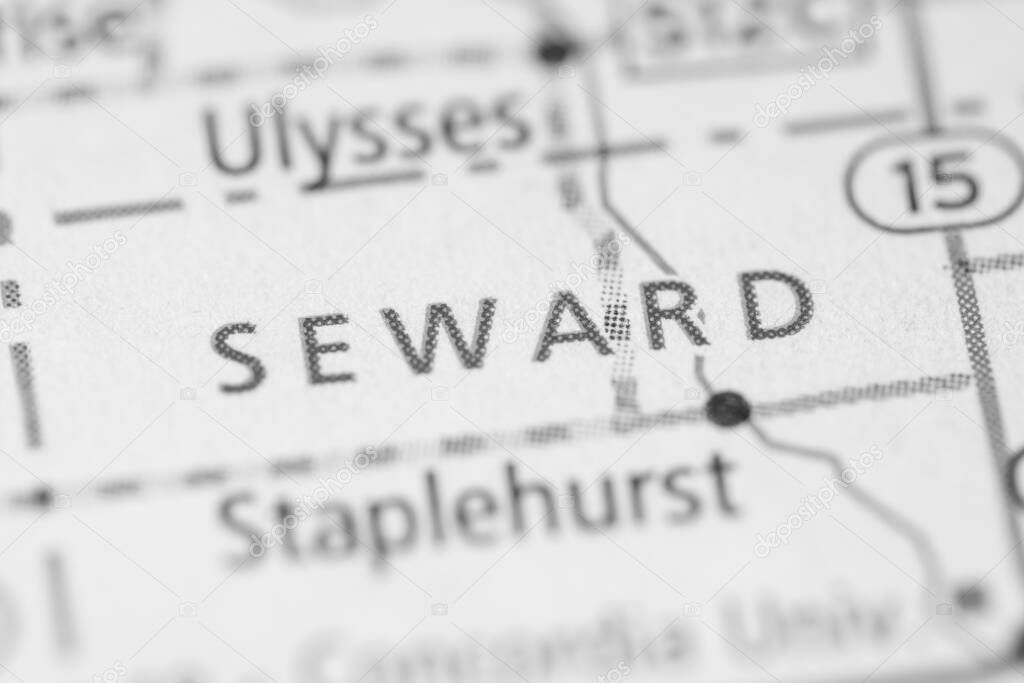 Seward. Nebraska. USA map