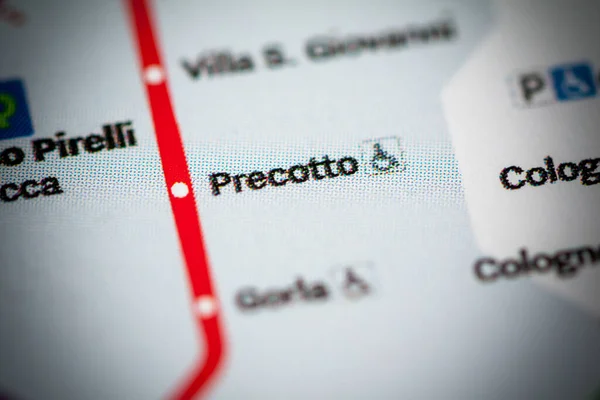 Station Precotto Carte Métro Milan — Photo