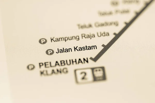 Stacja Jalan Kastam Mapa Metra Kuala Lumpur — Zdjęcie stockowe