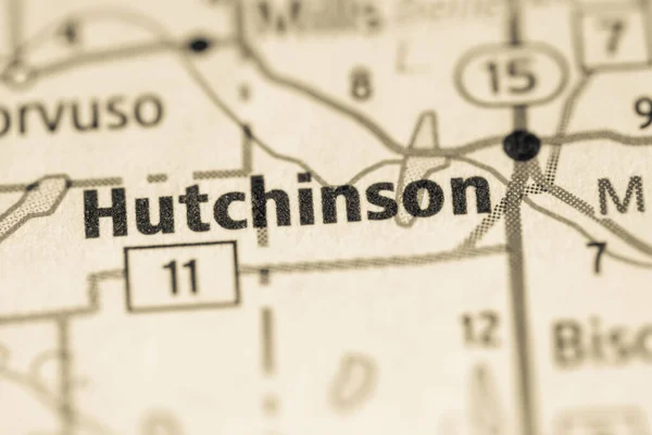 Hutchinson Minnesota Abd Haritası — Stok fotoğraf