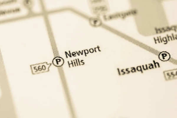 Estación Newport Hills Mapa Del Metro Seattle —  Fotos de Stock