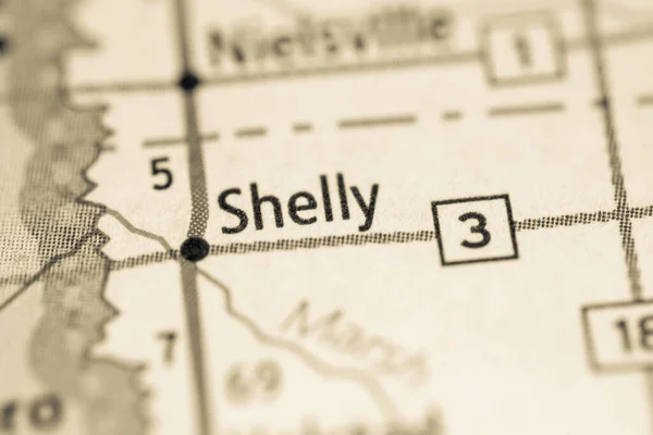 Шеллі Міннесота Карта Сша — стокове фото