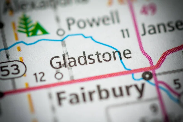 Gladstone Nebraska Mappa Degli Stati Uniti — Foto Stock