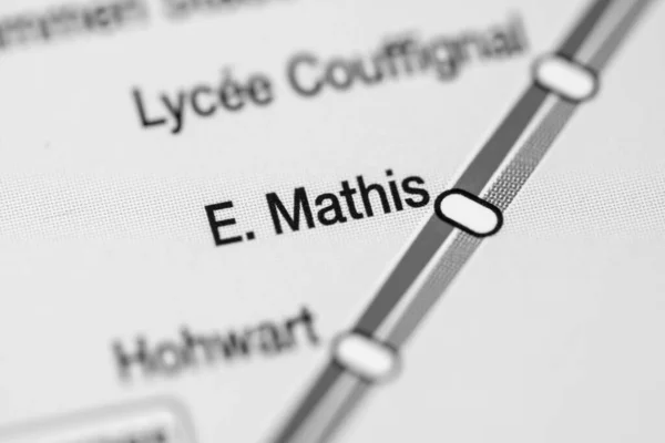 マティス駅 ストラスブール地下鉄地図 — ストック写真