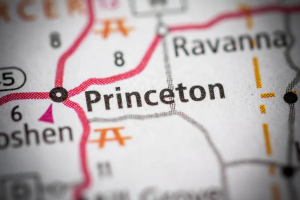 Princeton Missouri Usa Karte — Stockfoto