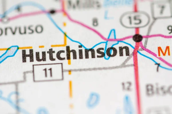 Hutchinson Minnesota Abd Haritası — Stok fotoğraf