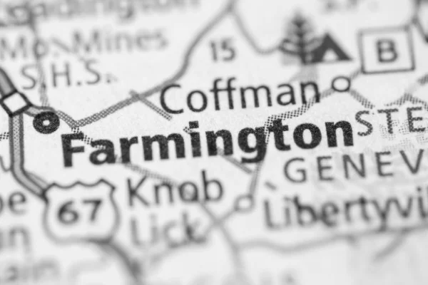 Farmington Missouri Mapa Usa — Stock fotografie