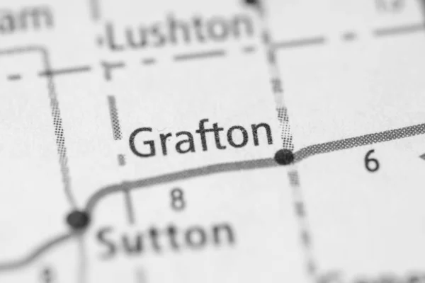 Det Grafton Nebraska Usa Karta — Stockfoto