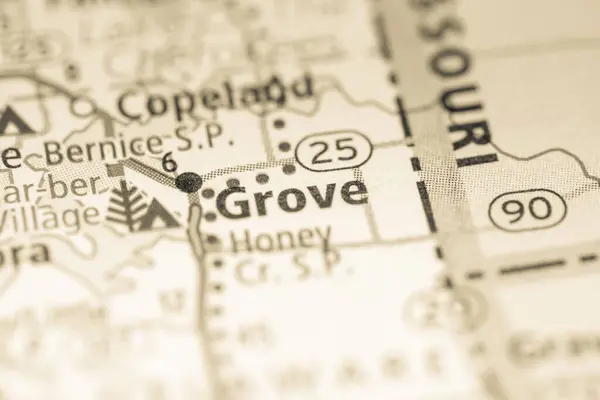 Grove Oklahoma Eua Conceito Geográfico Close Shot — Fotografia de Stock