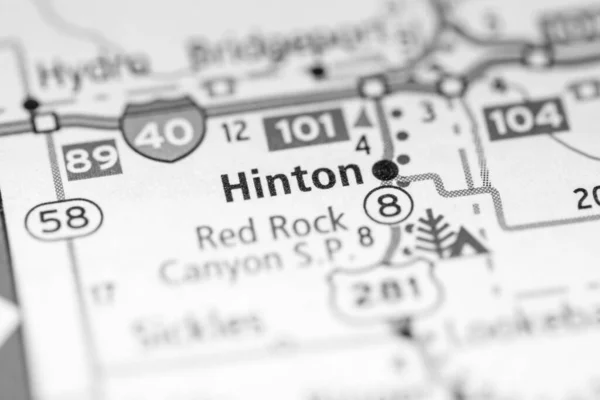 Hinton Oklahoma Estados Unidos Concepto Geográfico Primer Plano —  Fotos de Stock