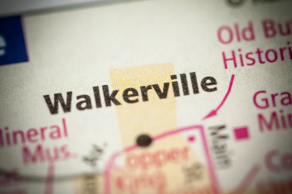 Walkerville Montana Eua Mapa — Fotografia de Stock