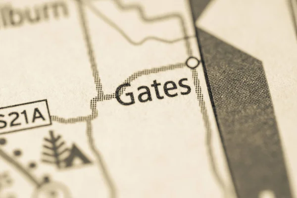Gates Nebraska Mapa Usa — Foto de Stock
