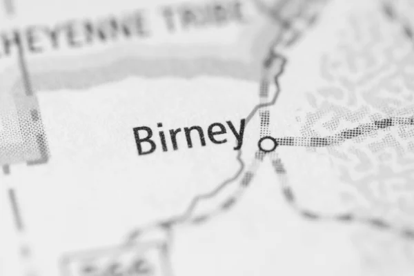 Birney Montana Mapa Usa — Foto de Stock