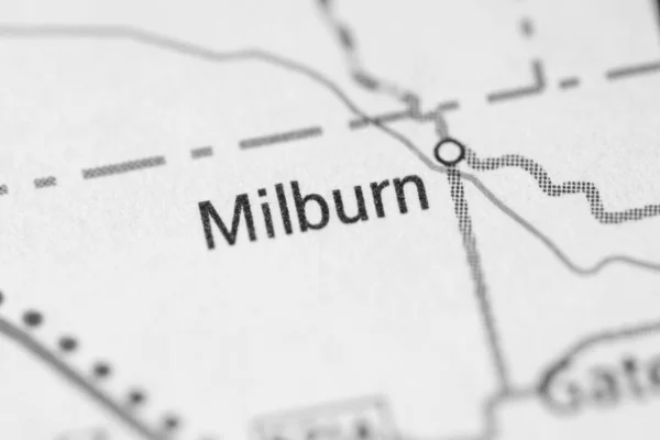Milburn Nebraska Eua Mapa — Fotografia de Stock