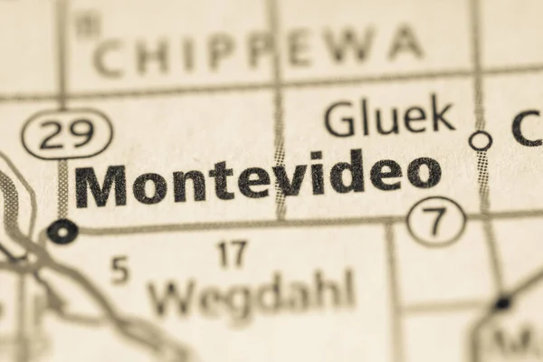 Montevideo Minnesota Mapa Usa —  Fotos de Stock