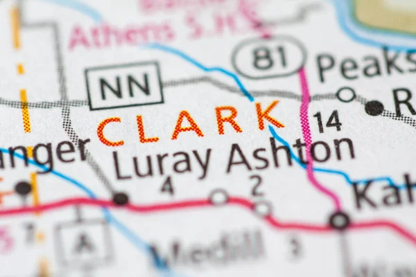 Clark Missouri Abd Haritası — Stok fotoğraf