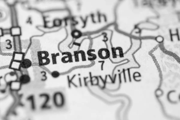 Branson Missouri Mappa Degli Stati Uniti — Foto Stock