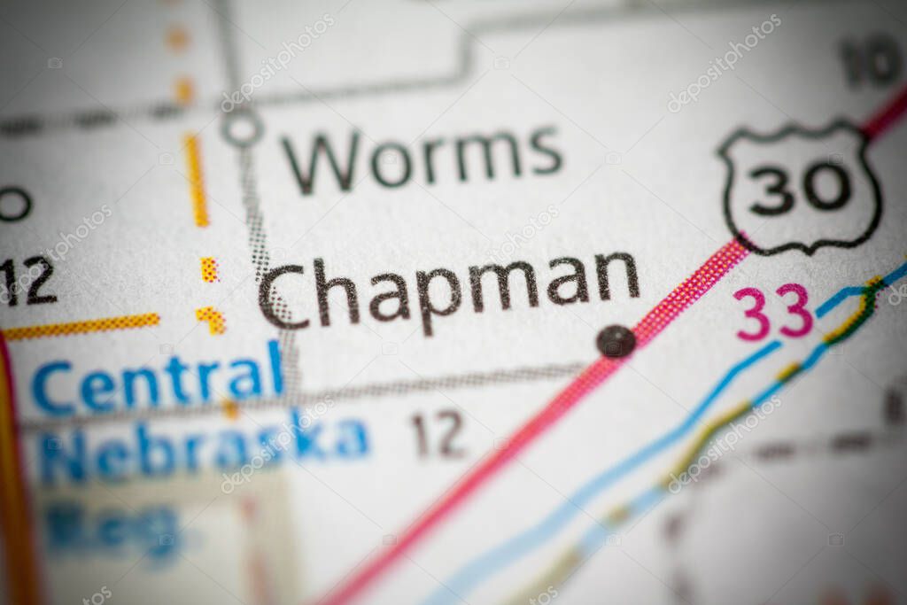 Chapman. Nebraska. USA. Geographic concept close up shot