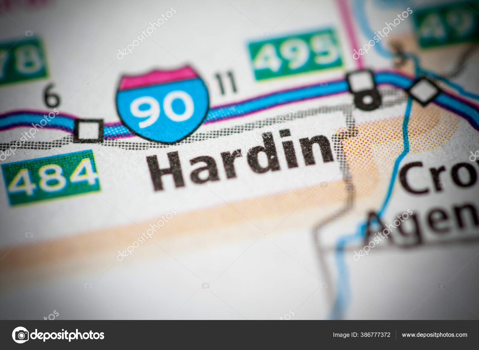 Hardin Montana Usa Map Stock Photo by ©aliceinwonderland2020 386777372