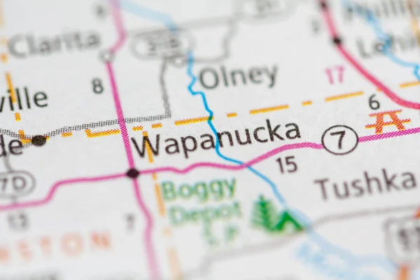 Wapanucka Vagyok Oklahomában Egyesült Államok Földrajzi Koncepció Közelkép — Stock Fotó
