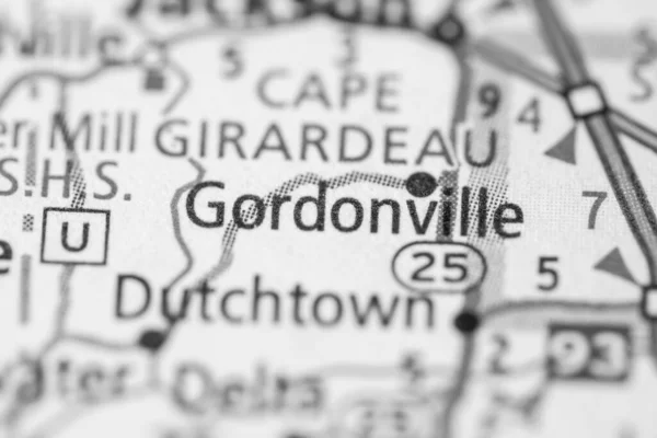 Gordonville Missouri Eua Mapa — Fotografia de Stock
