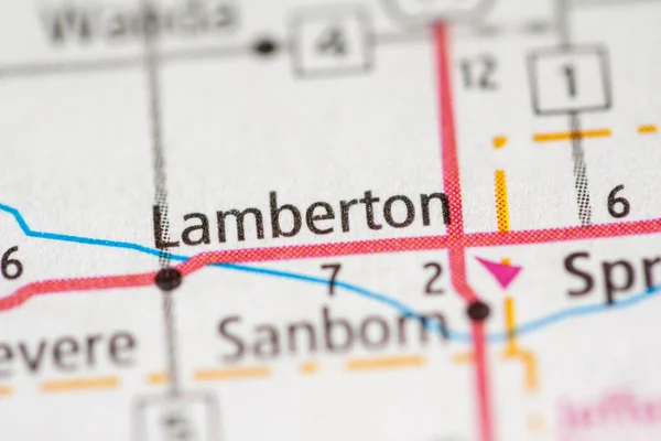 Lamberton Minnesota Eua Mapa — Fotografia de Stock