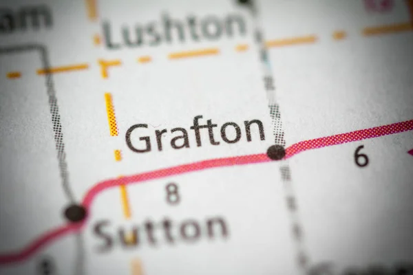 Det Grafton Nebraska Usa Karta — Stockfoto