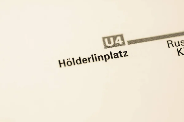 Holderlinplatz Station Stuttgarts Tunnelbanekarta — Stockfoto