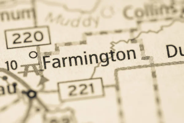 Farmington Montana Mapa Usa — Stock fotografie