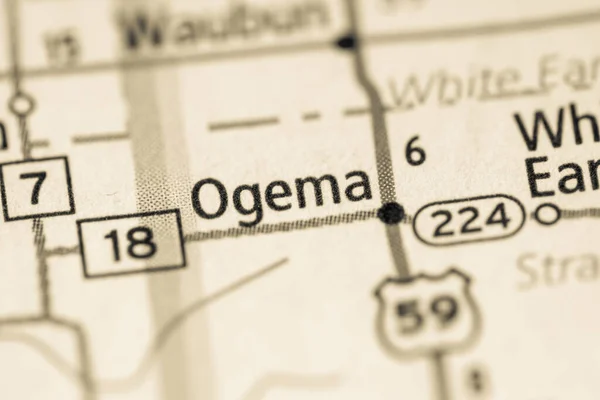 Ogema Minnesota Mapa Usa — Foto de Stock