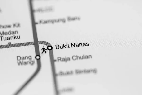 Estación Bukit Nanas Mapa Del Metro Kuala Lumpur — Foto de Stock