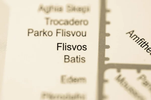 Station Flisvos Carte Métro Athènes — Photo